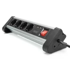 Kép 5/8 - Digitus DA-70614 elektromos elosztó 1,5 M 4 AC kimenet(ek) Beltéri Fekete, Ezüst