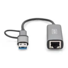 Kép 3/5 - Digitus DN-3028 csatlakozó átlakító USB-C USB 3.1 RJ-45 Szürke