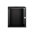 Kép 3/9 - 19" 12U falra szerelhető hálózati szekrény, SOHO PRO 595 x 540 x 400 mm, üvegajtó, fekete, szétszerelt, 60 kg