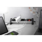 Kép 2/8 - Digitus DA-70614 elektromos elosztó 1,5 M 4 AC kimenet(ek) Beltéri Fekete, Ezüst
