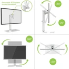 Kép 5/10 - Techly ICA-LCD 260 TV állvány 17-27" dönthető alap televízióhoz monitorhoz
