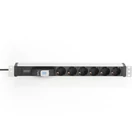 Kép 2/6 - Digitus DN-95417 áramelosztó egység (PDU) 6 AC kimenet(ek) 0U/1U Fekete, Ezüst