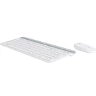 Kép 2/5 - Logitech 920-009205 billentyűzet Egér mellékelve Univerzális Vezeték nélküli RF QWERTY Nemzetközi amerikai Fehér