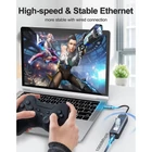 Kép 9/10 - Techly IDATA USB-ETGIGA3CA USB-C-RJ45 Gigabit Hálózati Kártya/Adapter, 3x USB-A Hub