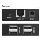 Kép 3/4 - Kiterjesztő Cat.6 csavart érpáron, USB 2.0 akár 150m-ig, 4x USB-A akár 480 Mbps-ig, 1x RJ45 (Gigabit Ethernet) - készlet (vevő/adó)