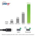 Kép 6/10 - Techly ICOC MUSB40-CMCM08 USB 4.0 USB-C-tól USB-C Thunderbolt 4 PD M/M 80cm Kábel
