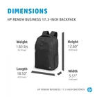 Kép 7/10 - HP notebook hátizsák Renew Business 17,3" fekete (3E2U5AA)