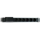 Kép 3/7 - Techly I-CASE STRIP-16SH 19' Áramelosztó 1.5U X6 - Schuko aljzatok