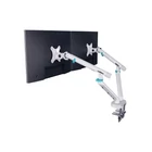 Kép 3/7 - Digitus DA-90472 Kétkarú asztali tartó bilincsel és mechanikus rugóval | 2x LCD max.35" 2x10kg | VESA: 75x75, 100x100 | Fehér