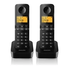 Kép 1/3 - Philips D2602B/53 DECT TELEFON fekete 550mAh 2 kézibeszélő