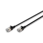 Kép 1/4 - Slim RJ45-RJ45 patch kábel, Cat. 6A, F/FTP, AWG 32/7, LSOH, 5 m, fekete