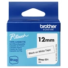 Kép 1/5 - Brother BTAG-231 címkéző szalag Fehéren fekete