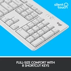 Kép 8/10 - Logitech 920-009824 billentyűzet Egér mellékelve Irodai Vezeték nélküli RF QWERTY Nemzetközi amerikai Fehér