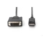 Kép 3/3 - Digitus AK-340301-050-S video átalakító kábel 5 M DisplayPort DVI-D Fekete