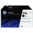 Kép 1/7 - HP 05A 2-pack Black Original LaserJet Toner Cartridges