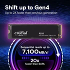 Kép 2/6 - Crucial P310 1 TB M.2 PCI Express 4.0 NVMe