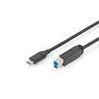 Kép 1/2 - Digitus AK-300149-018-S USB kábel USB 2.0 1,8 M USB C USB B 5 Gbit/s Fekete