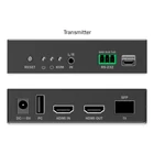 Kép 3/4 - Optikai szálas HDMI hosszabbító 4K/60Hz KVM USB 1.1 IP 1G-en akár 40km/300m, max. 253 vevő, HDMI Loop-Out, Audio - készlet
