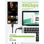 Kép 5/10 - Techly ICOC MUSB40-CMCM08 USB 4.0 USB-C-tól USB-C Thunderbolt 4 PD M/M 80cm Kábel