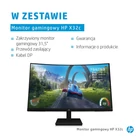 Kép 7/11 - HP X32c 80 cm (31.5") 1920 x 1080 pixels Full HD Black