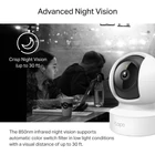 Kép 3/6 - TP-Link Tapo C212 Izzó IP biztonsági kamera Beltéri 2304 x 1296 pixelek Mennyezet/Fal/Asztal