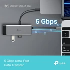 Kép 7/10 - TP-Link UH5020C hálózati csatlakozó USB C-típus 5000 Mbit/s Szürke