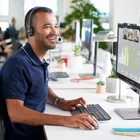 Kép 2/6 - Logitech 981-000593 fejhallgató és headset Vezetékes Fejpánt Iroda/telefonos ügyfélközpont Fekete