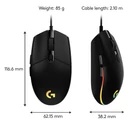 Kép 8/10 - Logitech G 910-005796 egér Játék Jobbkezes USB A típus 8000 DPI