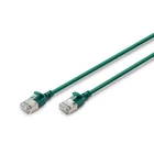 Kép 1/4 - Vékony RJ45-RJ45 patch kábel, Cat. 6A, F/FTP, AWG 32/7, LSOH, 0,5 m, zöld