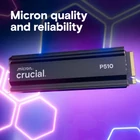 Kép 6/7 - Crucial CT2000P510SSD5 P510 2TB PCIe Gen5 NVMe 2280 M.2 SSD hűtőbordával