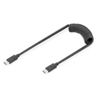 Kép 1/4 - Digitus AK-300431-006-S USB kábel USB 2.0 1 M USB C 0,48 Gbit/s 60 W Fekete