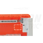 Kép 4/6 - Szigetelt földelősín (N/PE) EDSS-12/. mod.elosztóhoz  230/400VAC, 63A, 7,6×18,3mm, L=250 mm, 24P, IP20