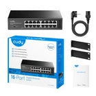 Kép 4/4 - Cudy GS1016 hálózati kapcsoló Gigabit Ethernet (10/100/1000) Fekete