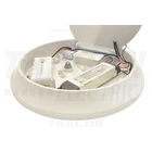 Kép 3/5 - Műanyag búrás falon kívüli LED világítótest inverterrel  100-240 V,21/2 W,1600/140 lm,1 h,4000 K,IP54,D=400mm,EEI=F