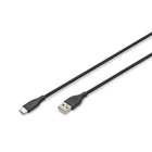 Kép 1/6 - Szilikon tápkábel USB-A - USB-C, USB 2.0 60W, 2m fekete