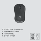 Kép 7/10 - Logitech 920-012067 billentyűzet Egér mellékelve Irodai Bluetooth QWERTZ Svájc Grafit