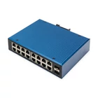 Kép 1/5 - Digitus DN-651138 hálózati kapcsoló Beállítást nem igénylő (unmanaged) Gigabit Ethernet (10/100/1000) Fekete, Kék