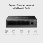 Kép 5/6 - Mercusys MS105GS hálózati kapcsoló Beállítást nem igénylő (unmanaged) Gigabit Ethernet (10/100/1000) Fekete