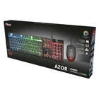 Kép 14/15 - Trust GXT 838 Azor keyboard USB Black