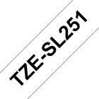 Kép 1/3 - Brother TZESL251 címkéző szalag Fehéren fekete
