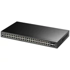 Kép 2/3 - Cudy GS2048PS4 Vezérelt L2 Gigabit Ethernet (10/100/1000) Ethernet-áramellátás (PoE) támogatása Fekete