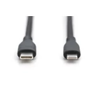 Kép 2/5 - Szilikon USB-C to Lightning tápkábel, USB 2.0 60W, MFI, 0,5m fekete