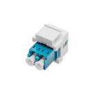 Kép 1/4 - LC adapterhez való keystone tartó (LC/LC duplex adapterrel, egy módú OS2, kék) mellékelve