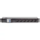 Kép 3/4 - Intellinet 711432 áramelosztó egység (PDU) 6 AC kimenet(ek) 1.5U Fekete, Szürke
