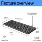 Kép 7/9 - HP vezeték nélküli billentyűzet 225 - USB vevő - fekete QWERTY (805T1AA#ABB)