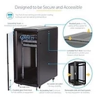 Kép 10/10 - StarTech.com RK2536BKF állvány 25U Szabadonálló állvány Fekete