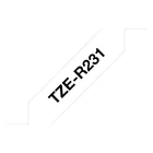 Kép 1/3 - Brother TZE-R231 címkéző szalag Fehéren fekete