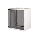 Kép 1/9 - 19" 12U falra szerelhető hálózati szekrény, SOHO PRO 595 x 540 x 400 mm, üvegajtó, szürke, összeszerelés nélkül, 60 kg