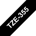 Kép 1/2 - Brother TZE-355 címkéző szalag Fekete alapon fehér
