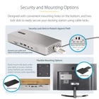 Kép 5/10 - StarTech.com 132UE-TB4USB4DOCK dokkoló állomás és port replikátor Vezetékes Thunderbolt 4 Szürke